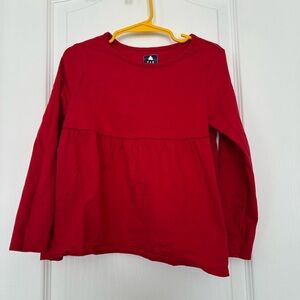 Gap Girl Red Peplum Top